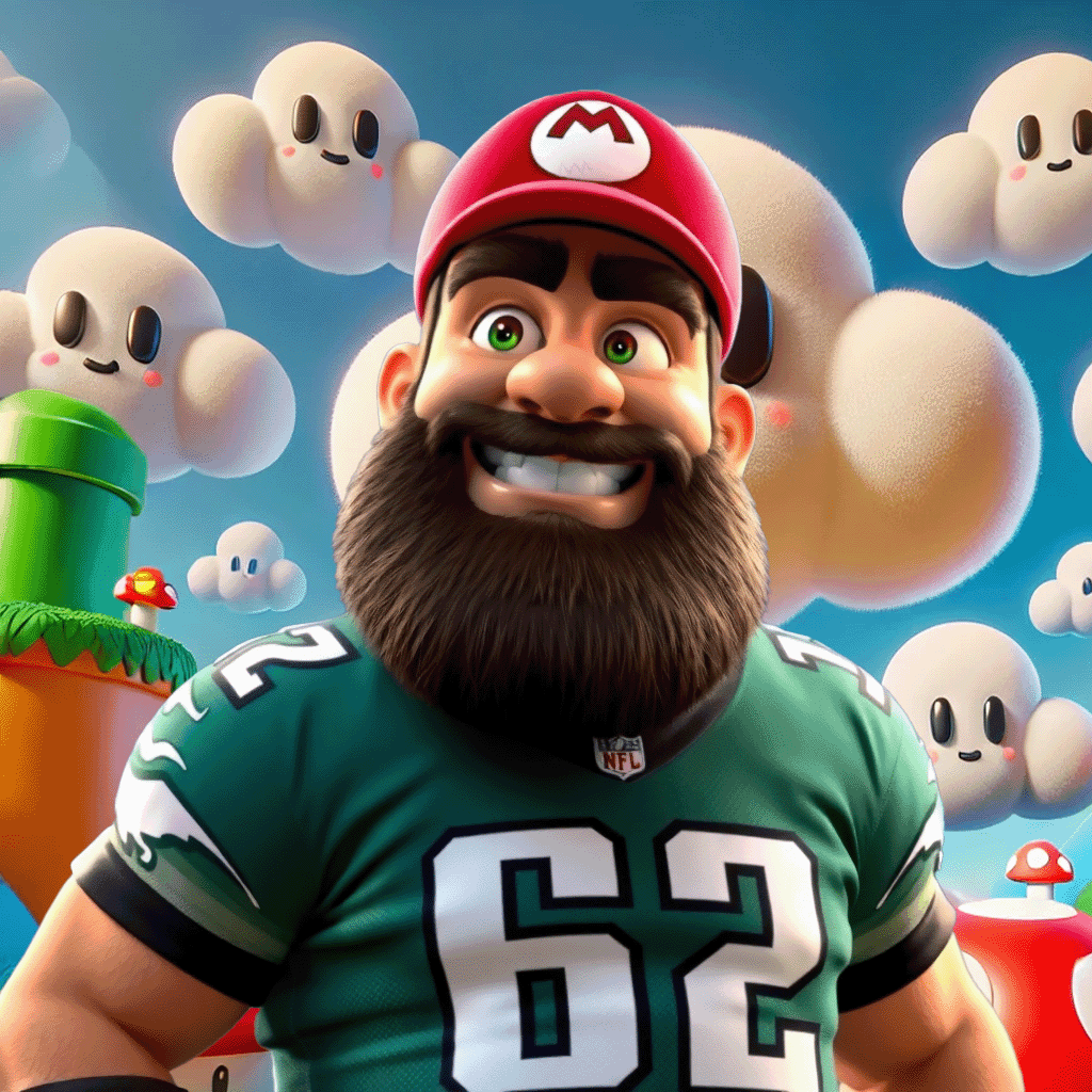 Jason Kelce Mario